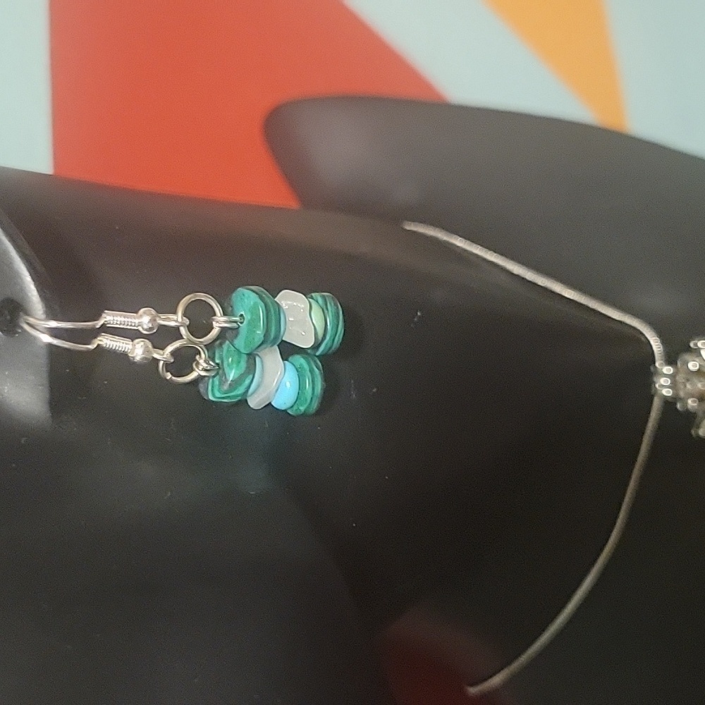 New Handmade Earrings With Crystal Quartz Stone And Assorted Beads Nickel Free - Picture 3 of 4